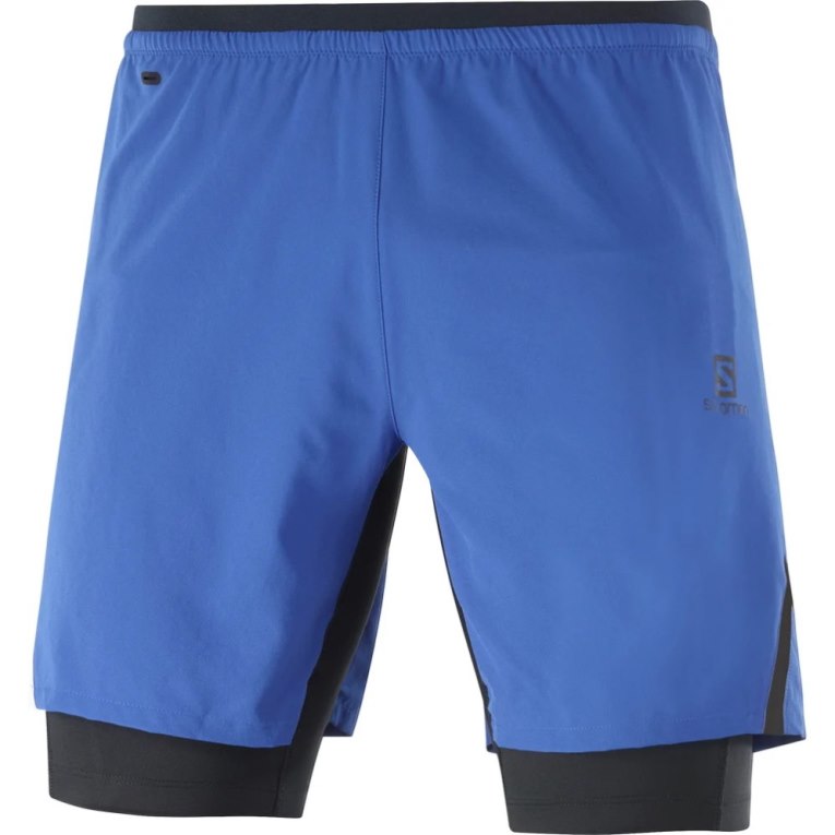 Calções Salomon Cross Twinskin Masculino Azuis | PT T72041